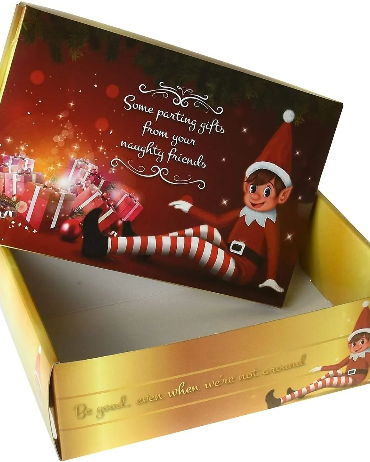 Kalėdinė dovanų pakavimo dėžutė Elf 45 x 34 x 12,5 cm
