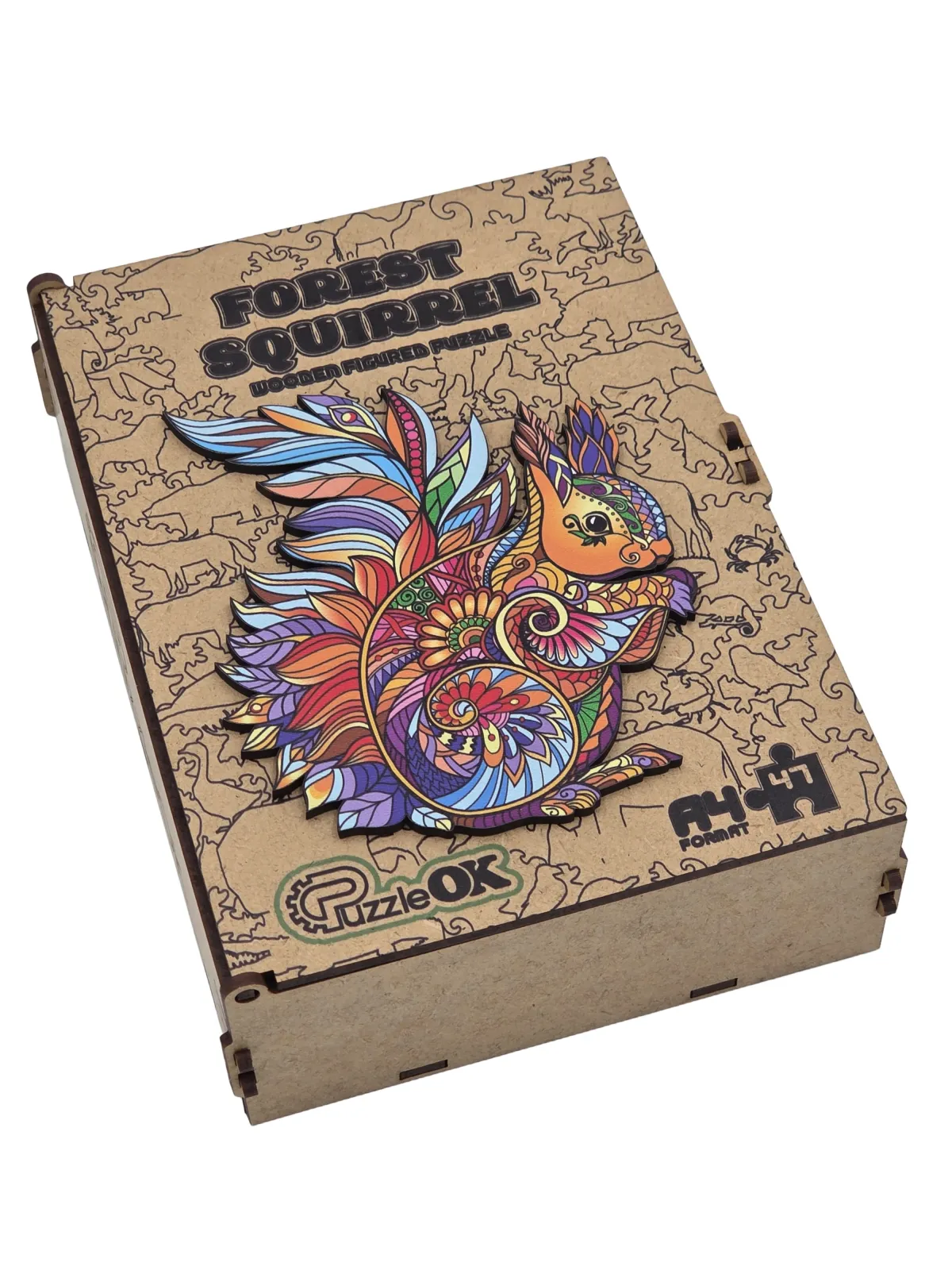 PUZZLEOK medinė dėlionė Miško voveraitė 47 detalės