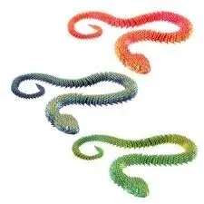 3D spausdinta lanksti gyvatė žaislas 60 cm