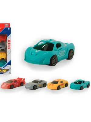 Spalvotų mašinėlių rinkinys 9cm 4 vnt