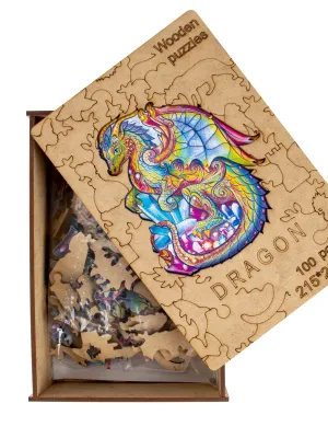 Medinė dėlionė Drakonas 100 detalių