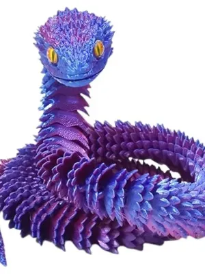 3D spausdinta lanksti gyvatė žaislas 60 cm