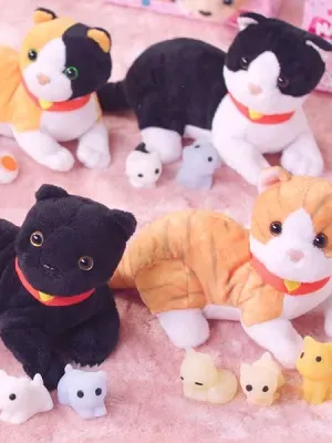 #Sbabam  pliušinė katytė su kačiuku