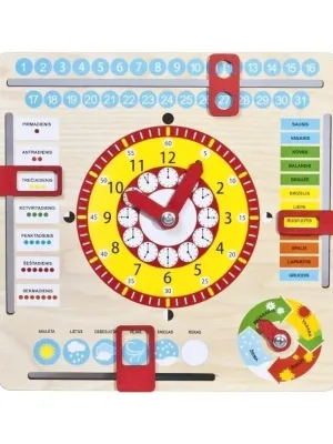 Master Wood lavinamasis Laikrodis kalendorius Lietuviškas