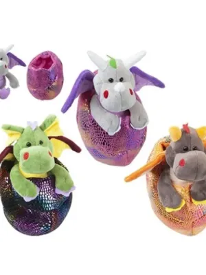 Minkštas drakonas kiaušinyje 20 cm