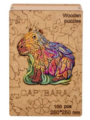 Medinė dėlionė Kapibara 100 detalių