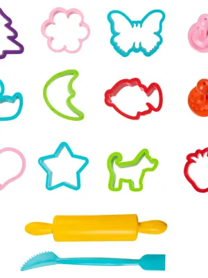 Natūralaus plastilino  modelino rinkinys Fantazijų puokštė Genio Kids 20 spalvų