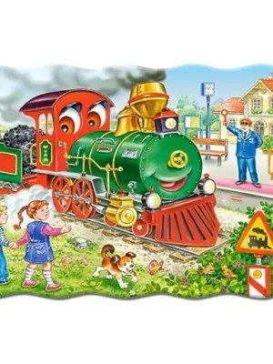 Castorland dėlionė Green Locomotive 30 det.