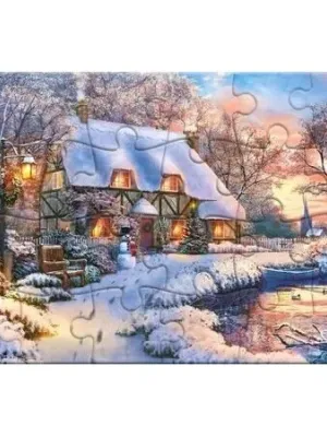 Castorland atvirukas - dėlionė 24 detalės Winter Cottage