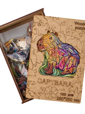 Medinė dėlionė Kapibara 100 detalių