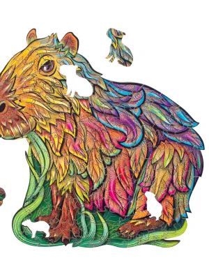 Medinė dėlionė Kapibara 100 detalių