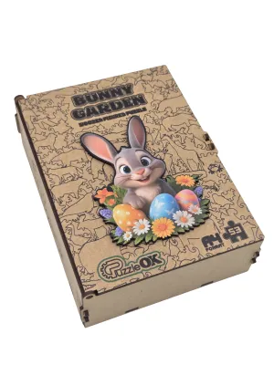 PUZZLEOK medinė dėlionė Triušis su margučiais 53 detalės