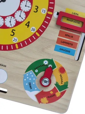 Master Wood lavinamasis Laikrodis kalendorius Lietuviškas