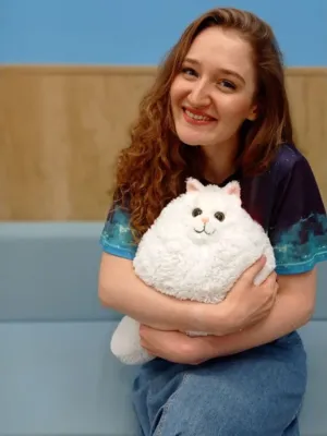 Fancy minkštas žaislas Katinas Baltutis 28 cm