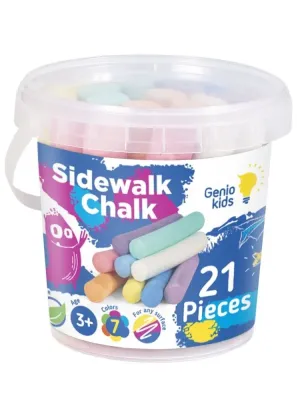 Genio kids Spalvotos piešimo kreidelės 21 vnt