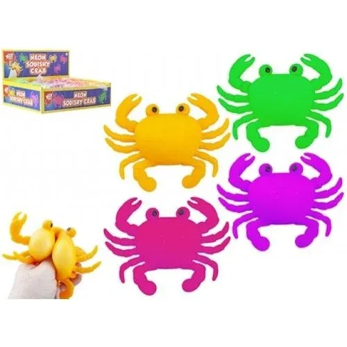 Antistresinis krabas neoninis 9 cm