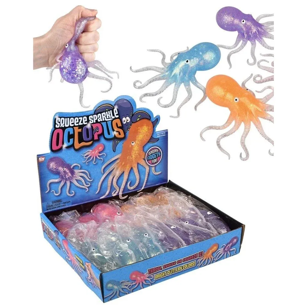 Antistresinis suspaudžiamas aštuonkojis 10 cm