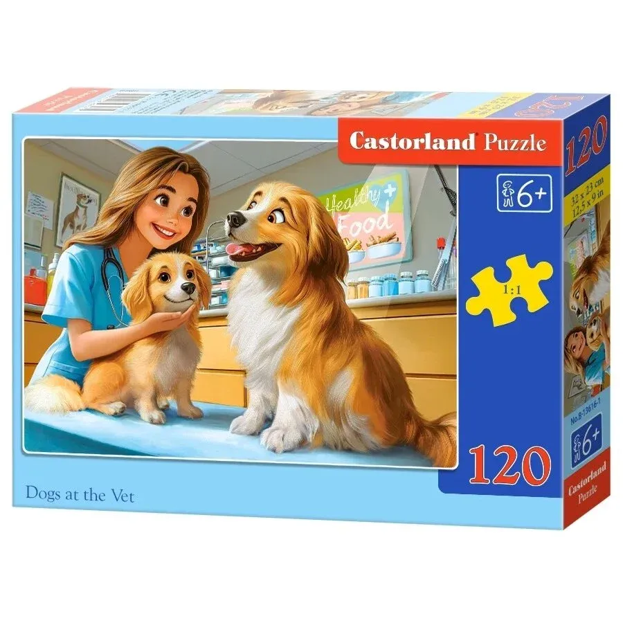 Castorland dėlionė Dogs at the Vet 120 det.