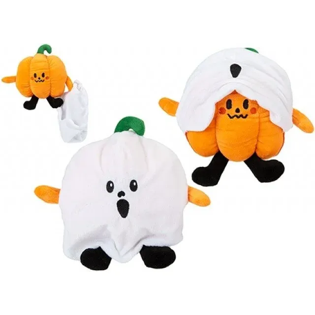 Haunted House pliušinis moliūgas su kauke 15 cm