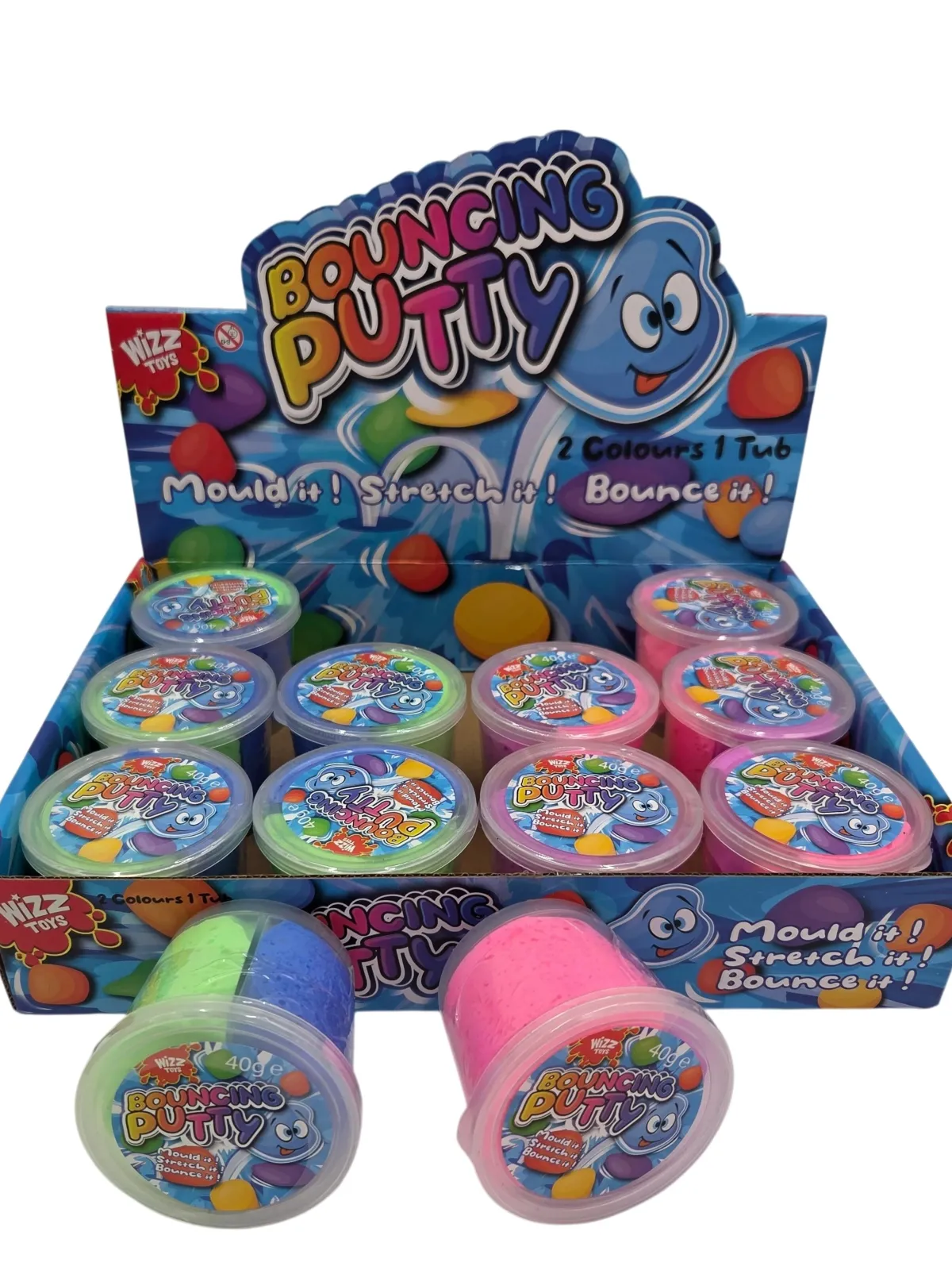 WIZZ TOYS lengva lipdymo masė, 2 spalvos
