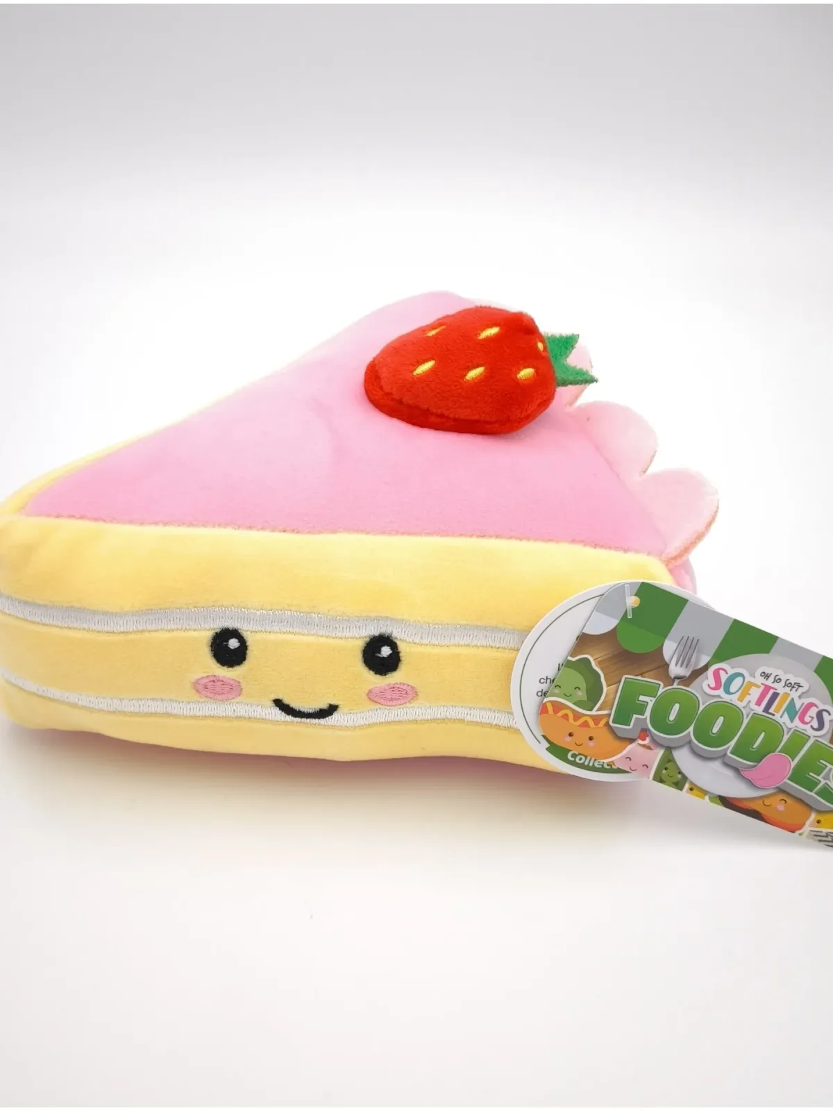 Softlings Foodies minkštas pliušinis braškinis tortas 16 cm