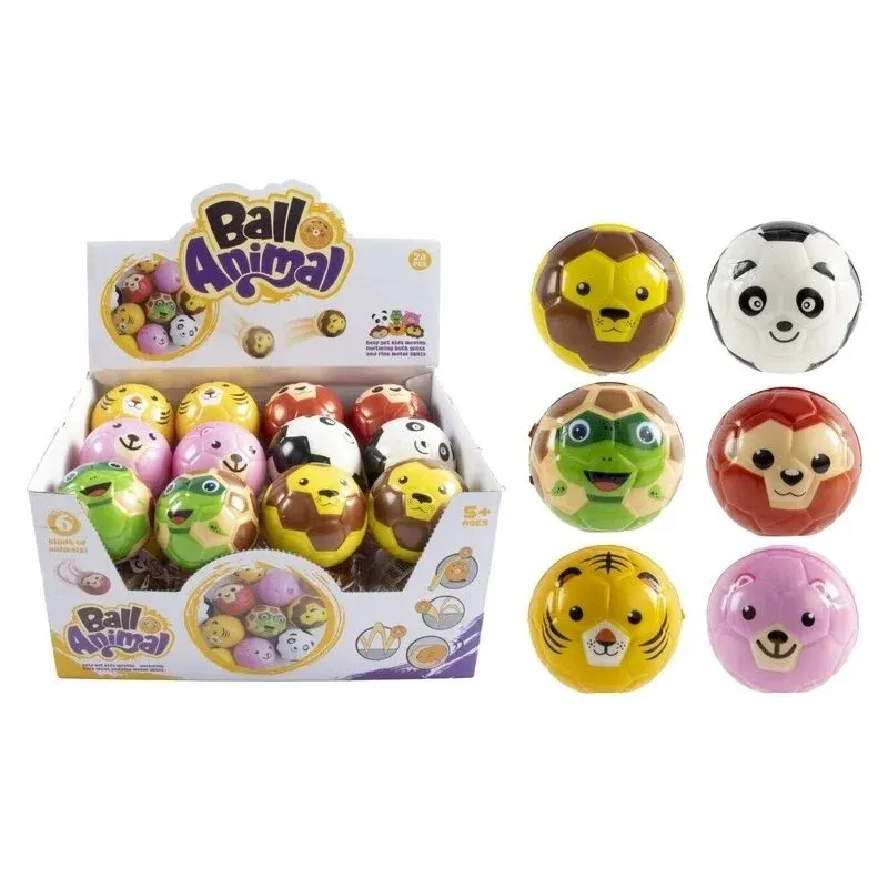 Kamuoliukas su gyvūnų veidukais, 6 cm