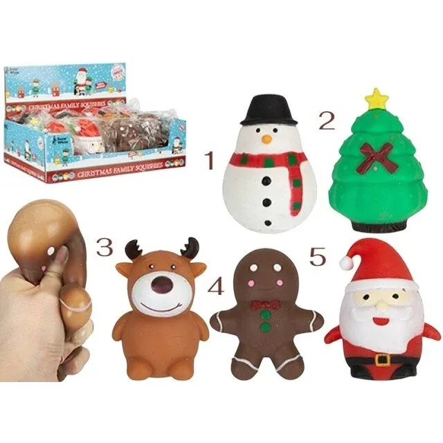 Antistresinis žaislas Kalėdų šeima 9 cm
