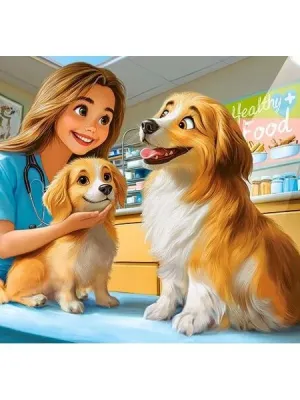 Castorland dėlionė Dogs at the Vet 120 det.