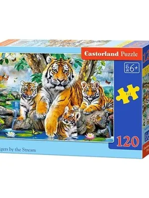 Castorland dėlionė Tigers by the Stream 120 det.