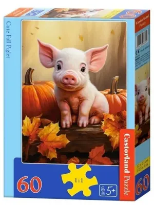 Castorland dėlionės Cute Fall Piglet  60 det.