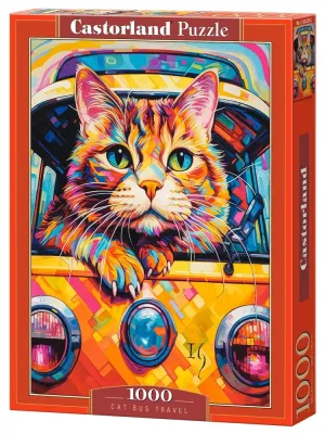 Castorland dėlionė Cat Bus Travel 1000 det.