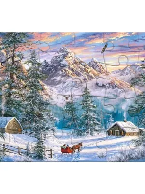 Castorland atvirukas - dėlionė 24 detalės Mountain Christmas