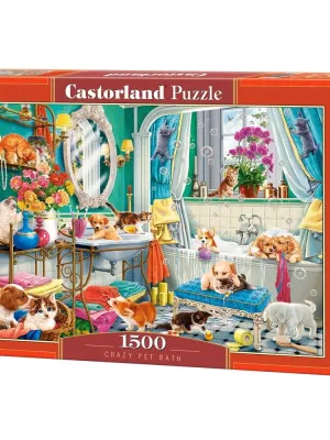 Castorland dėlionė Crazy Pet Bath 1500 det.
