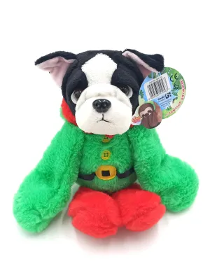 Minkšti žaislai šuo mopsas Kalėdos 30cm