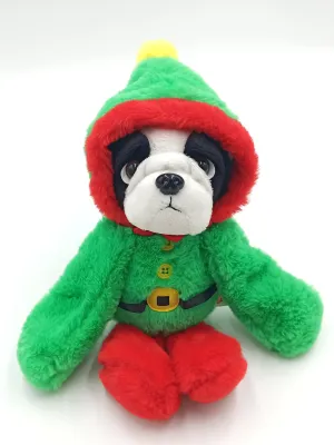 Minkšti žaislai šuo mopsas Kalėdos 30cm