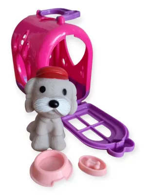 Cute Pet žaislas gyūnėlis su nameliu ir priedais 9 cm