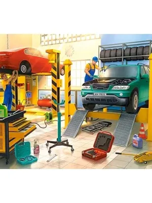 Castorland Dėlionė Car Workshop 120 det.