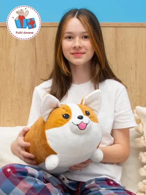 Fancy minkštas žaislas pagalvė šuo korgis Cinamonas 41 cm
