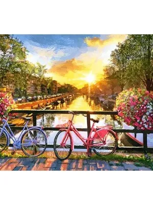 Castorland dėllionė  PICTURESQUE AMSTERDAM  WITH BICYCLES  1000 det.