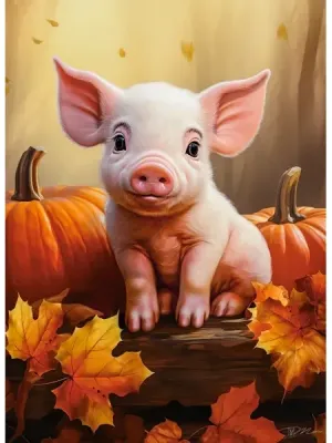 Castorland dėlionė  Cute Fall Piglet 300 det.