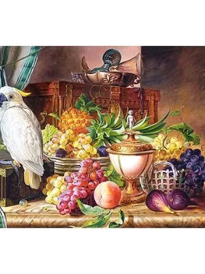 Castorland dėlionė Copy of Still Life With Fruit and a Cockatoo, Josef Schuster 3000 det.