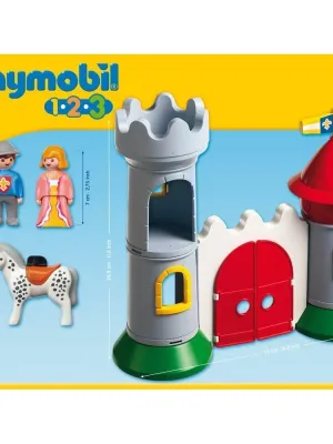 PLAYMOBIL konstruktorius My First 1.2.3. Knight's Castle (pažeista pakuotė)