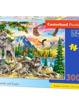 Castorland dėlionė Wolf Family and Eagles 300 det.