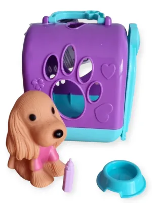 Cute Pet žaislas gyūnėlis su nameliu ir priedais 9 cm