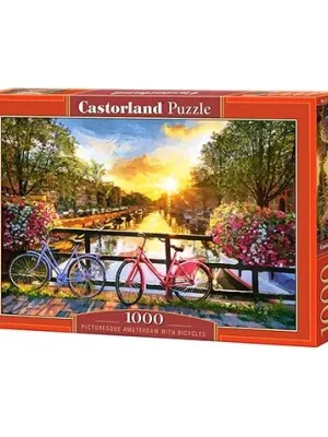 Castorland dėllionė  PICTURESQUE AMSTERDAM  WITH BICYCLES  1000 det.
