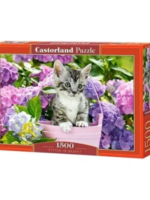 Castorland dėlionė Kitten In Basket 1500 det.