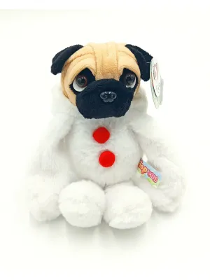 Minkšti žaislai šuo mopsas Kalėdos 30cm