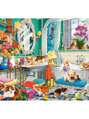 Castorland dėlionė Crazy Pet Bath 1500 det.