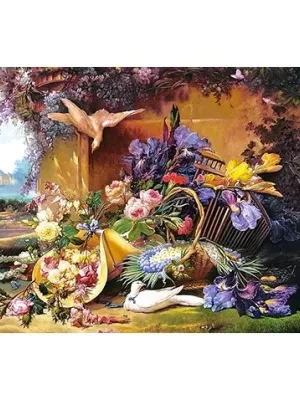 Castorland dėlionė Elegant Still Life with Flowers, Eugene Bidau 2000 det.