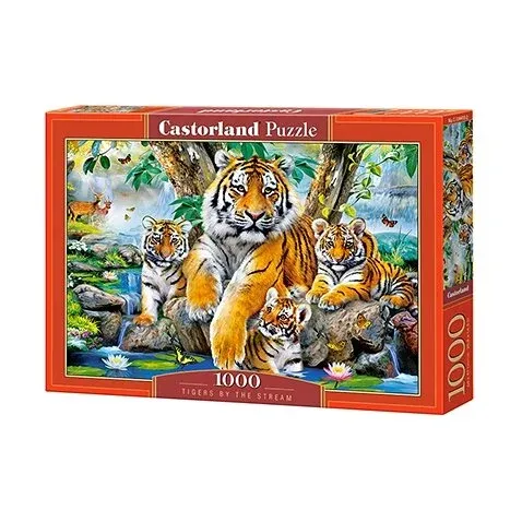 Produktas Castorland dėllionė TIGERS BY THE STREAM 1000 det. Paveikslėlis